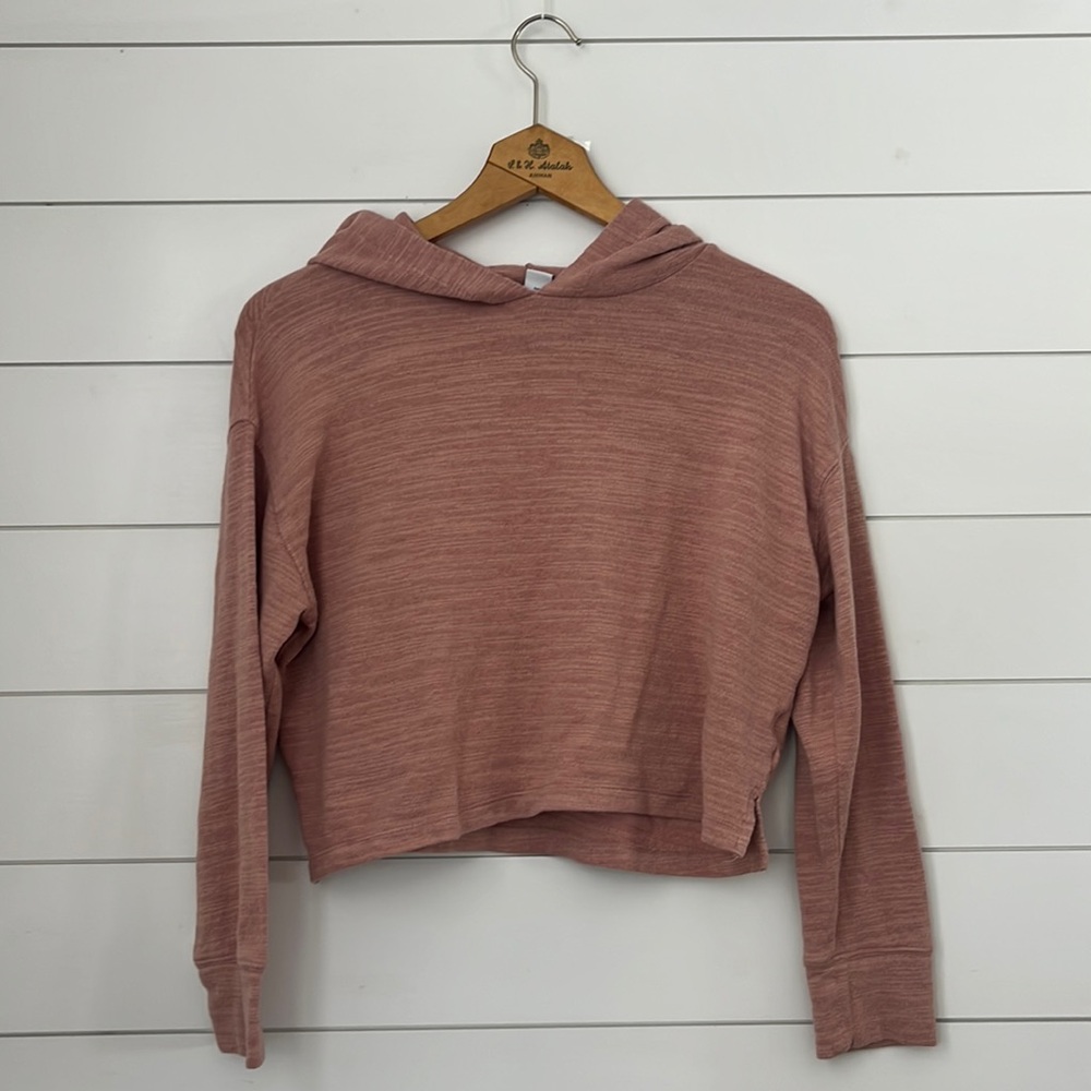 Old Navy Girls pink long sleeve hooded shirt